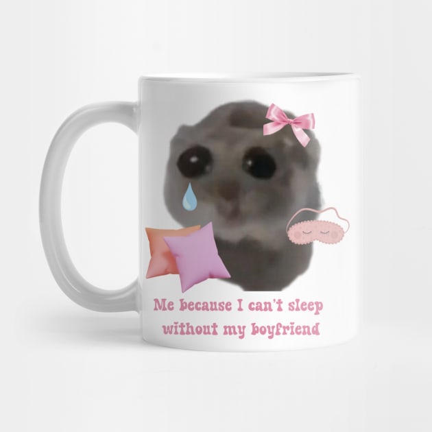 Sad hamster Me because i can't sleep with my boyfriend by suzanoverart